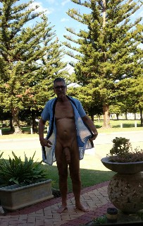 True nudist flashing cock